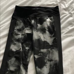 Black and grey adidas leggings